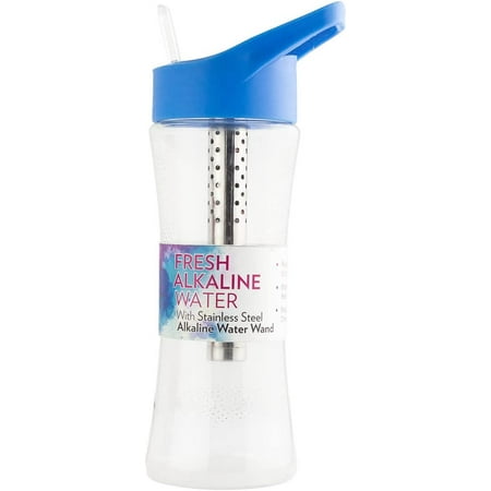 

Alkaline Water Bottle with Stainless Steel Wand - Sustainable Portable Filtration - BPA Free - pH 8.5+ - Cost Effective -