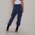thumbnail image 4 of YAYUBA Womens Cargo Pants with Pockets Baggy Stretchy Trousers with Pockets Athletic Fit Women Trendy Elastic Waist Casual Joggers for Travel, 4 of 9