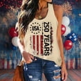 thumbnail image 2 of Women's USA 250th Anniversary Tank Top Independence Day Graphic Racerback Cami Patriotic July 4th Sleeveless Vest Casual U-Neck Summer Shirt, 2 of 5