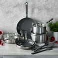 thumbnail image 3 of GreenPan x Bobby Flay Stainless Steel 12 Piece Cookware Pots and Pans Set, Professional Grade Tri Ply, Healthy Ceramic Nonstick, Induction Suitable, Dishwasher & Oven Safe, Stay Cool Handles, 3 of 9