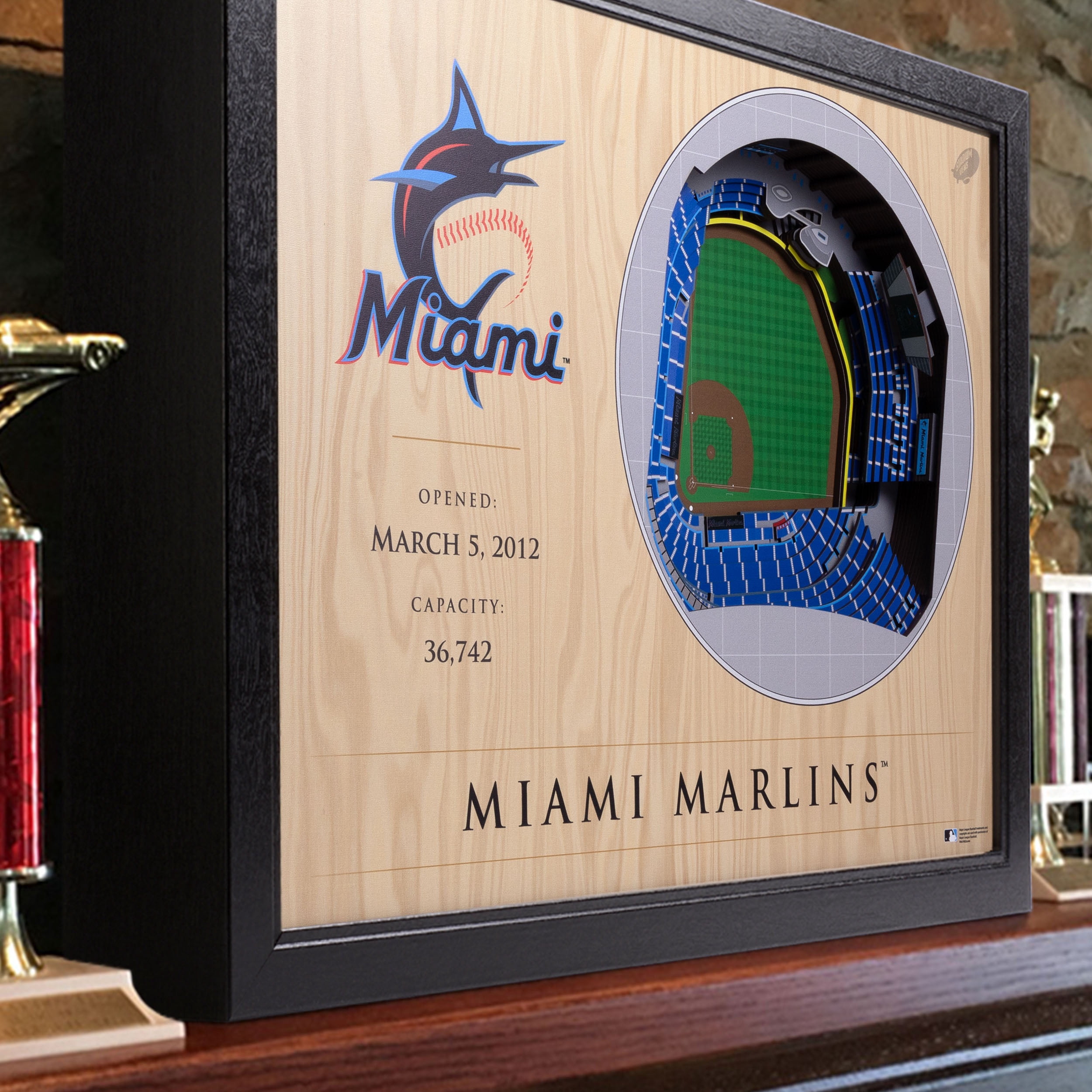 YouTheFan MLB Miami Marlins 25-layer Stadiumview Wall Art