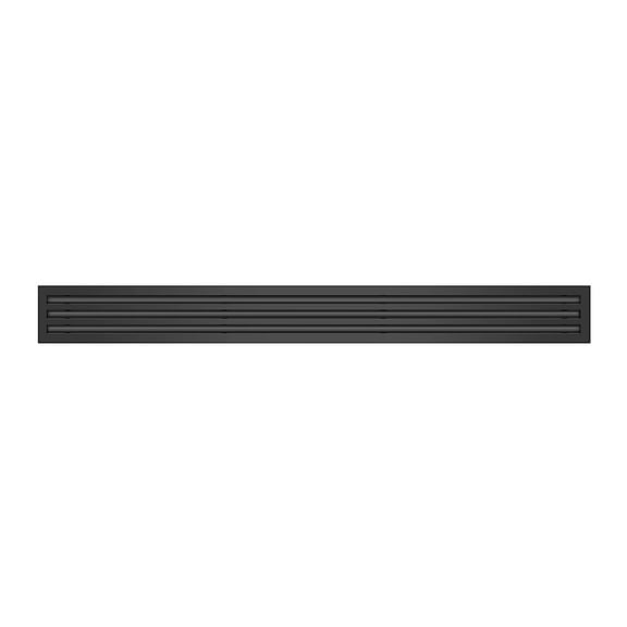 BUILDMART - 48" Linear Slot Diffuser - 3 Slot - Triple Slot - Black Decorative Aluminum Air Vent - Heating and Cooling Modern AC Vent Cover for Ceiling, Walls & Floors - Texas Buildmart