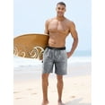 thumbnail image 3 of APTRO Mens Swim Trunks 9'' Mesh Liner Quick Dry Swim Shorts Board Shorts Bathing Suit Swimsuit Summer Beach Shorts Gray MK36 M, 3 of 10