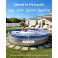 thumbnail image 2 of VEVOR 8ft Pool Liner, Round Overlap Swimming Pool Liner for 27.5 in Wall Height, Heavy Gauge Vinyl, Easy Install with Leak-Proof Patches, Designed for Steel Sided Above-Ground,Outdoor, Crystal, 2 of 9