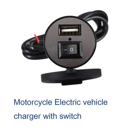 Smart Phone Charger, USB Motorcycle Mobile Phone Power Supply Charger Waterproof Port Socket (Best 12v Usb Charger)