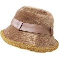 thumbnail image 6 of CoCopeaunts Large Bucket Hat for Women Outdoor Leisure Warm Corduroy Basin Hat Lambs Wool Brim with Pu Leather Belt Fisherman Hat, 6 of 8