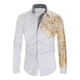 thumbnail image 1 of Camisa De Hombre De Manga Larga Con Estampado Dorado, 1 of 6