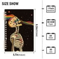 thumbnail image 2 of FORMRS 1-Subject Spiral Notebook 8" x 5" College Ruled 60 Refillable Sheet A5 Hard Cover, 2 Pack, Skeleton Stripes, 2 of 7