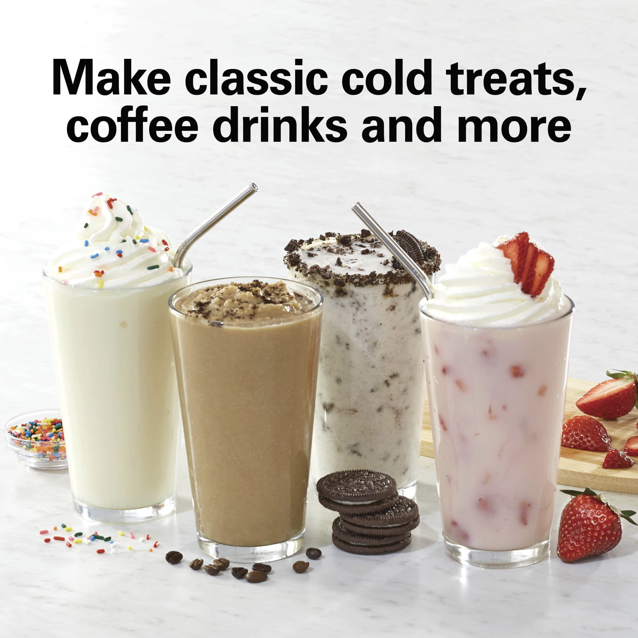 Hamilton Beach DrinkMaster Drink Mixer, Milkshake Maker & Milk Frother with Steel Cup, 28 oz, Red