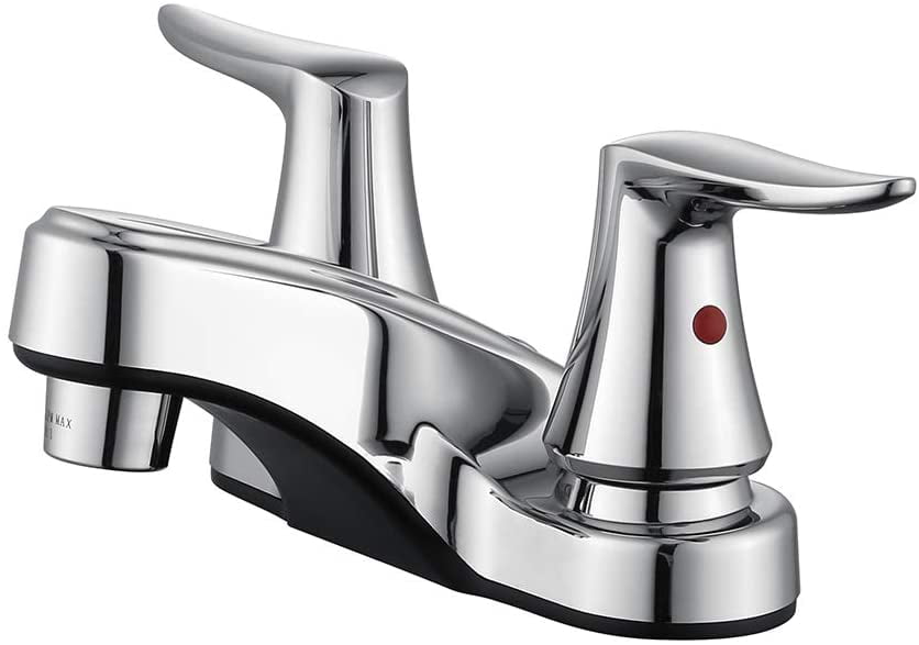 Two Handle Bathroom Sink Faucet with Chrome Finishing 