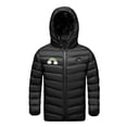 thumbnail image 2 of Zwiiyzr 4-15Y Kids Teens Unisex Heated Jacket K Usb Intelligent Constant Temperature Heated Windproof Plus Size Coat For Children Winter 3 Heated Jacket Coat Black, 2 of 7