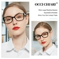 thumbnail image 2 of OCCI CHIARI Modern Big Frame Reading Glasses for Women Square Readers(Black 5.00) 1.0 1.25 1.5 1.75 2.0 2.25 2.5 2.75 3.0 3.5 4.0 5.0 6.0, 2 of 6