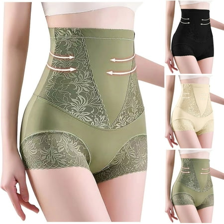 Kmdttou Cotton Underwear for Women Sexy Lace High Cut Panties Comfort Bikini Panty Stretch Underpants Breathable Ladies Briefs (Regular & Plus Size) Green-L