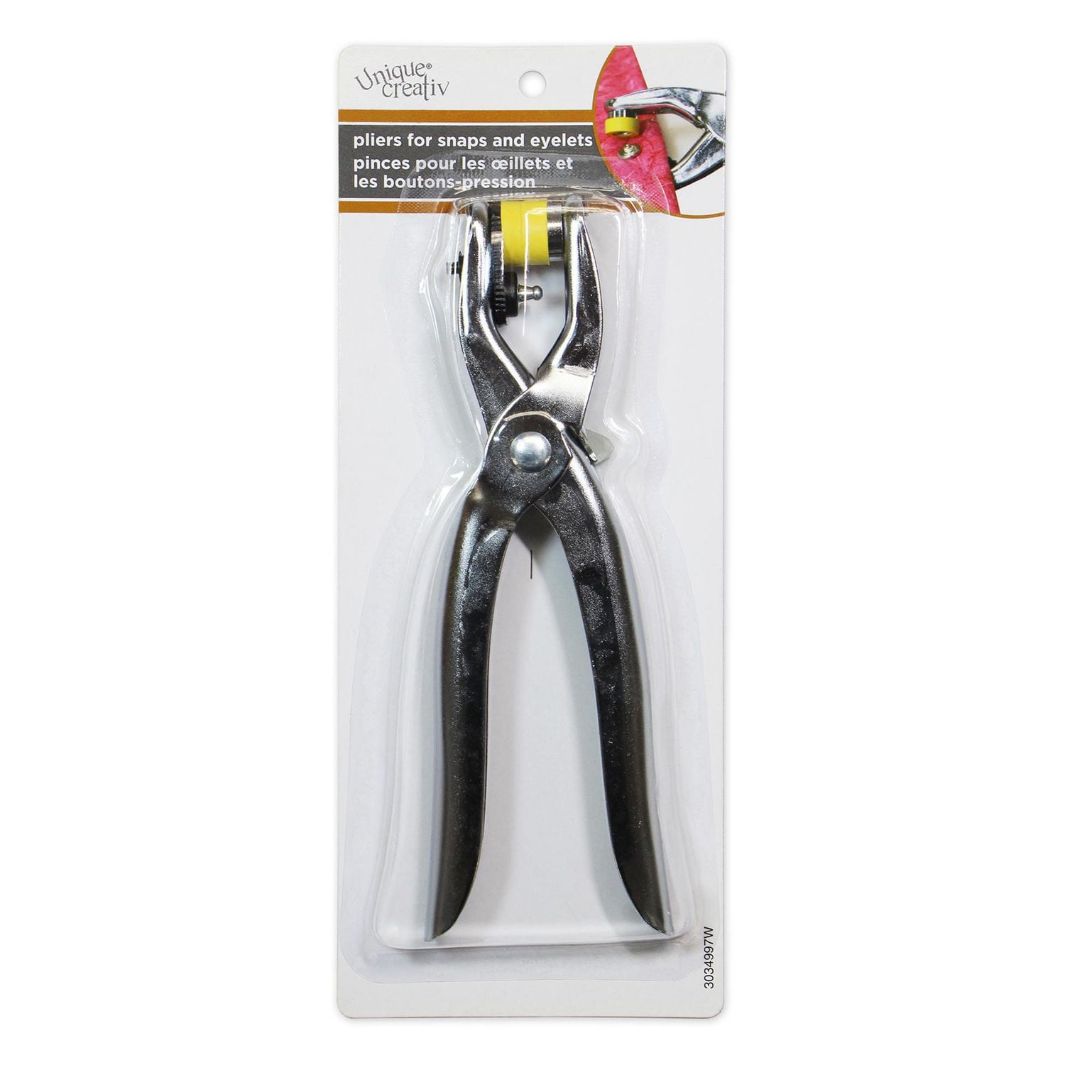 UNIQUE Press Snap & Eyelet Plier — For 9 mm, 12 mm Snaps & 4 mm Eyelets