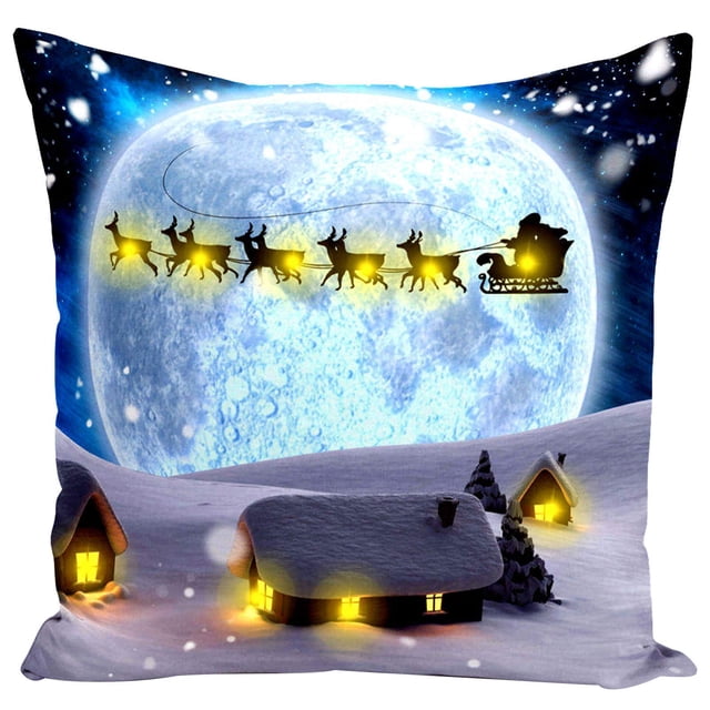 Funda de almohada corta de felpa para otoño e invierno, almohadas cuadradas decorativas, funda de almohada con estampado para el hogar, 1 ud.