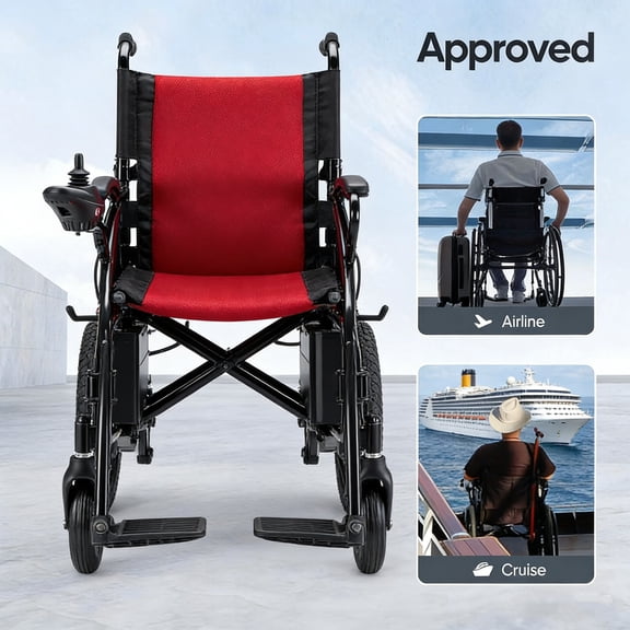 Verpal Electric Wheelchairs for Adults Senior,Foldable Motorized Wheelchair All Terrain,25 Miles Range,500W Motors