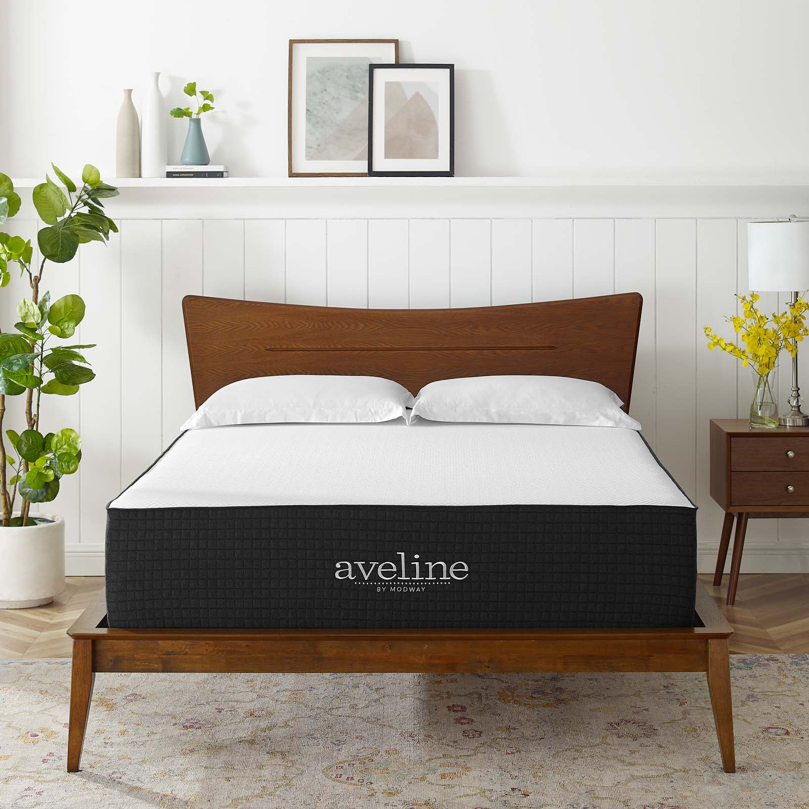 Modway Aveline 14" Memory Foam King Mattress in White