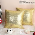 thumbnail image 5 of Unique Bargains 2Pcs Sequins Decorative Throw Pillow Cover 18" x 18" Gold, 5 of 8