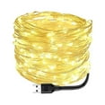 thumbnail image 1 of Luz De Alambre De Cobre USB, 10 Metros, 100 Luces LED De Hadas, Fáciles De Moldear, Luces De Cadena Alimentadas Por USB Con Aislamiento Seguro Para Decoración De Dormitorio,, 1 of 7