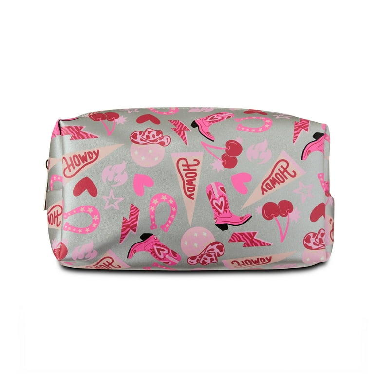 Pen+Gear Iridescent Fashion Howdy Pencil Pouch, Pink