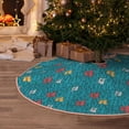 thumbnail image 5 of Rateoe Funny Cat Blue Pattern Christmas Tree Skirt with Ties , Christmas Tree Decorations, Farmhouse Christmas Decor Xmas Holiday Decorations-36", 5 of 6