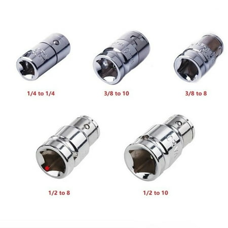 

1/4 3/8 1/2 Square Drive To 1/4 Hex Socket Bit Converter Screwdriver Bit Adapter