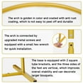 thumbnail image 4 of Hyindoor Wedding Arch Backdrop Stand 7.2FT+6.6FT Set of 2 Gold Metal Stand for Wedding Ceremony, Bridal Shower, Birthday Party, Photo Booth Backdrops, Garden, 4 of 8