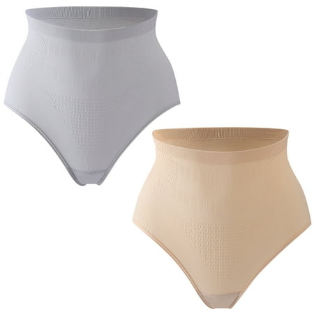 IROINNID Underwear For Women At Hip Ladies Comfortable Large Size Warm Belly Hip Lift Thin Waist Panties Solid Color Control Panties