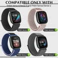 thumbnail image 3 of KBYKO 3 Pack Nylon Bands Compatible with Versa 4/Versa 3/Sense 2/Sense Bands, Soft Adjustable Breathable Strap Replacement Wristband for Women Men, 3 of 7