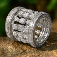 thumbnail image 4 of 9 Carat IGI Certified 14K White Gold LAB GROWN Diamond The Barrel Cocktail Ring For Women FG Color VS Clarity ( Ring Size - 8.5 ), 4 of 6