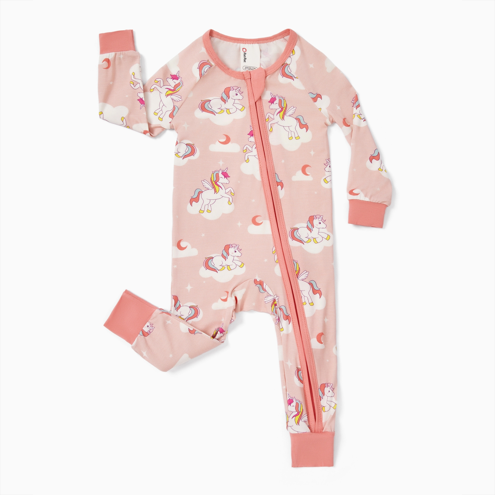 PatPat Baby Girl Bamboo Sleep N Play Pajamas 2-Pack photo 8