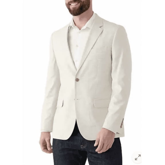 Nautica Mens Modern fit Sport Coat Blazer 38 S Beige Solid