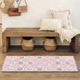 thumbnail image 4 of Pioneer Flower Floral Print Pattern Bathroom Rugs Mat, Non Slip Microfiber Bathroom Rug with Rubber Backing, Soft Mats for Bathroom Floor Tub Shower, 17"x47", 4 of 5