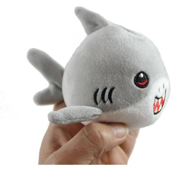 1 SHARK Cute Ball Plush Stuffed Animals- Adorable Mini Plushie Stuffie - Cat, Dog, Frog, Panda, Sloth, Giraffe, Penguin