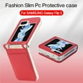 thumbnail image 6 of ELEHOLD Leather Wallet Case for Samsung Galaxy Z Flip 5 Lychee Pattern with Card Slots, Slim Thin Premium PU Leather Anti-Scratch Shockproof Protective Case for Men Women for Samsung Z Flip5 ,Red, 6 of 9