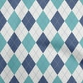 thumbnail image 1 of oneOone Georgette Viscose Turquoise Blue Fabric Check Argyle Diy Clothing Quilting Fabric Print Fabric By Yard 42 Inch Wide, 1 of 5
