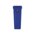 thumbnail image 3 of Rubbermaid Commercial Products Slim Jim Plastic Rectangular Trash/Garbage Can with Venting Channels, 23 Gallon, Blue (1956185), 3 of 3