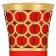 thumbnail image 3 of HOMEHUT Deep Red Colored Champagne Flutes with Gold Rings, Set of 4, 3 of 3