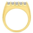 thumbnail image 3 of Pompeii 2Ct Men's Diamond Five-Row Ring 10k Yellow Gold (G/H,I1-I2), 3 of 4
