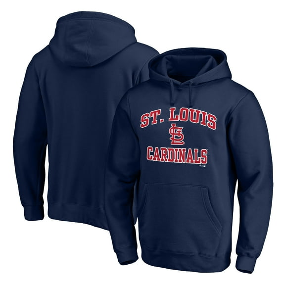 Men's Navy St. Louis Cardinals Heart & Soul Pullover Hoodie