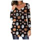 thumbnail image 1 of Camiseta de moda sexy informal para mujer, blusa estampada de manga larga con cuello redondo y fruncido Pompotops FGAJ7084, 1 of 6