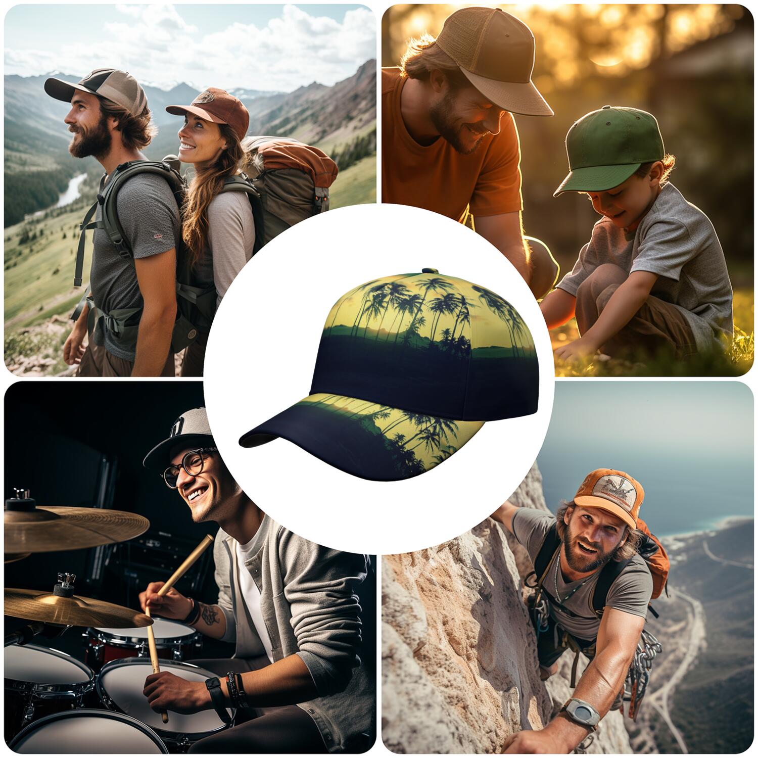 Vibrant Dad Hat, Comfortable Fit Washed Baseball Cap with  display picture 1
