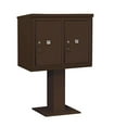 thumbnail image 3 of Salsbury Industries Pedestal Mounted 2 Door Front Load 4C Horizontal Cluster Box Unit with 2 Parcel Locker, 3 of 6