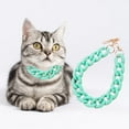 thumbnail image 3 of CHOK Collier pour Animal de Compagnie Ajustable Ultra Léger Résistant à la Décoloration Design Fermoir Mousqueton Facile à Enfiler s'Habiller Résine Bijoux Chat Colorés, 3 of 8