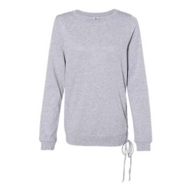 Boxercraft B50603583 Womens Enzyme-Washed Rally Lace-Up Sweatshirt, Oxford - Small