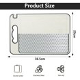 thumbnail image 2 of SHIQI-Stainless Steel Cutting Board Double Sided Non-Slip Chopping Board with Juice Groove Scratch-Resistant Mesh Design for Kitchen Food-Grade Wheat Straw PP Large Chopping Board, 15x10 Inch, 2 of 4