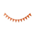 thumbnail image 2 of Orange Paper Triangular Banners, Harvesting Festival Thanksgiving Halloween Party Decor, Thick Cardstock Pre-strung Hanging Pennants, Fall Birthday, Lazyguy, 2 of 6