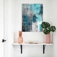 thumbnail image 4 of Canvas Wall Art Turquoise Grey Canvas Art Print Abstract Graffiti Pictures Wall Decor for Living Room Bedroom Artwork Decorations Stretched Framed Ready to Hang 8"x10", 4 of 9