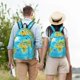 thumbnail image 4 of Fotbe World Map With Animals Landmarks Mochila de Lona con Estampado, Mochila Duradera, Mochila Versátil de Alta Calidad, Mochila Compacta Vintage-Medium, 4 of 5