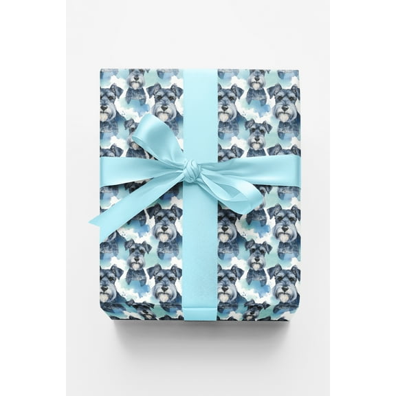 London Penny Premium Wrapping Paper - Schnauzer Chic